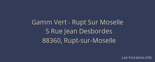 Gamm Vert - Rupt Sur Moselle