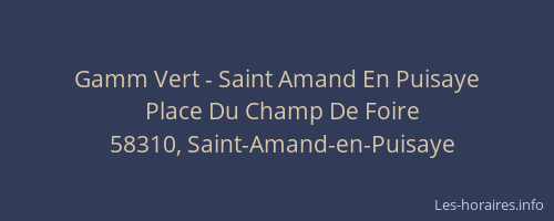 Gamm Vert - Saint Amand En Puisaye