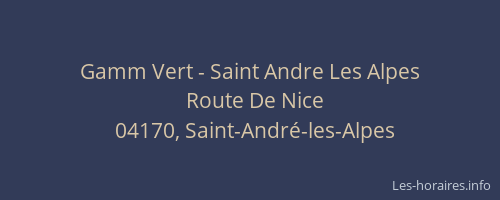 Gamm Vert - Saint Andre Les Alpes