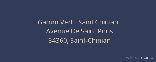 Gamm Vert - Saint Chinian