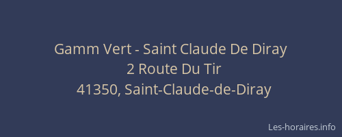 Gamm Vert - Saint Claude De Diray