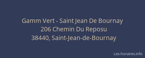 Gamm Vert - Saint Jean De Bournay