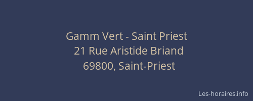Gamm Vert - Saint Priest