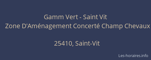 Gamm Vert - Saint Vit