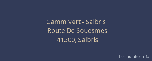 Gamm Vert - Salbris