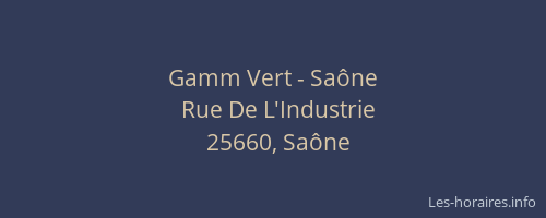Gamm Vert - Saône
