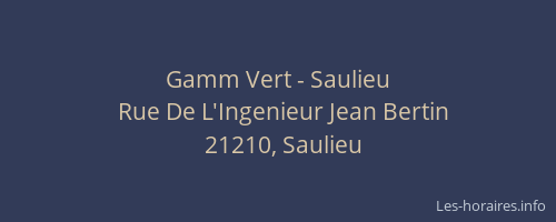 Gamm Vert - Saulieu