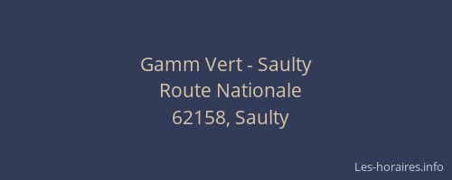 Gamm Vert - Saulty