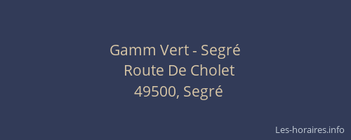 Gamm Vert - Segré