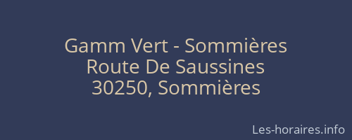 Gamm Vert - Sommières