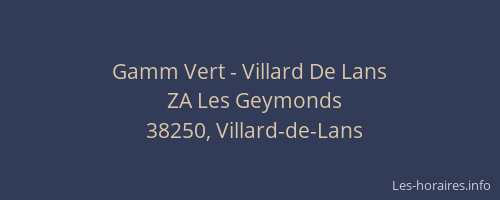 Gamm Vert - Villard De Lans