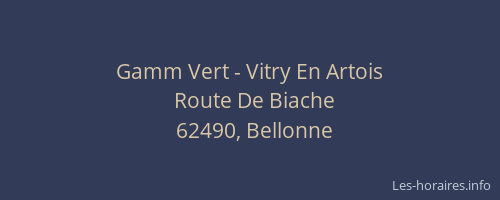 Gamm Vert - Vitry En Artois