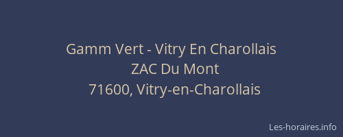 Gamm Vert - Vitry En Charollais