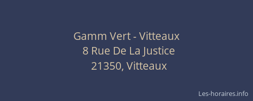 Gamm Vert - Vitteaux