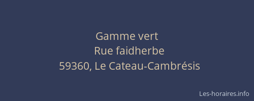 Gamme vert