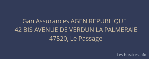 Gan Assurances AGEN REPUBLIQUE