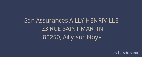 Gan Assurances AILLY HENRIVILLE