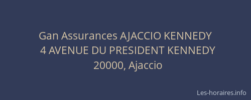 Gan Assurances AJACCIO KENNEDY