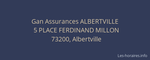 Gan Assurances ALBERTVILLE