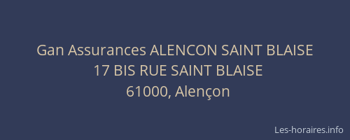 Gan Assurances ALENCON SAINT BLAISE