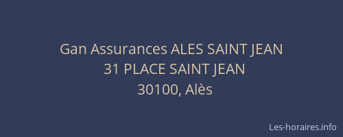 Gan Assurances ALES SAINT JEAN