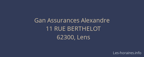Gan Assurances Alexandre