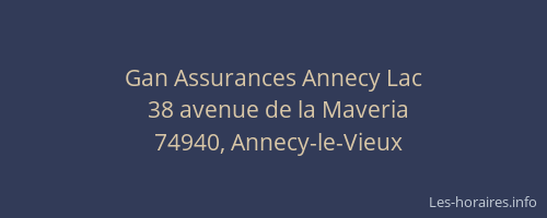 Gan Assurances Annecy Lac