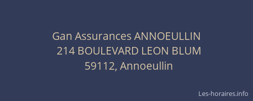 Gan Assurances ANNOEULLIN