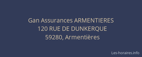 Gan Assurances ARMENTIERES