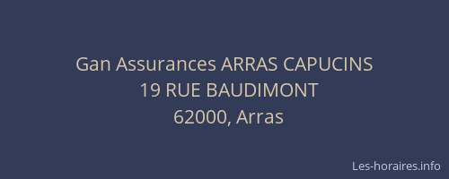 Gan Assurances ARRAS CAPUCINS