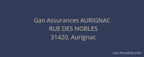 Gan Assurances AURIGNAC