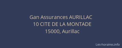 Gan Assurances AURILLAC