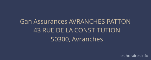 Gan Assurances AVRANCHES PATTON