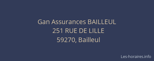 Gan Assurances BAILLEUL