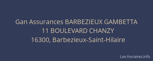 Gan Assurances BARBEZIEUX GAMBETTA