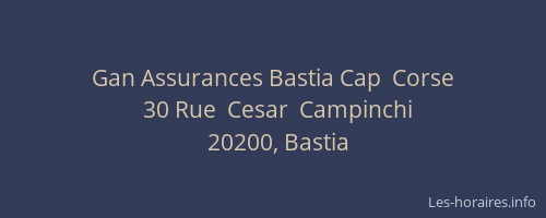 Gan Assurances Bastia Cap  Corse