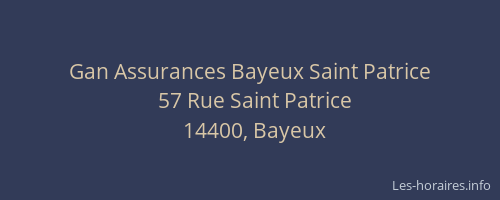 Gan Assurances Bayeux Saint Patrice