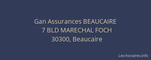 Gan Assurances BEAUCAIRE