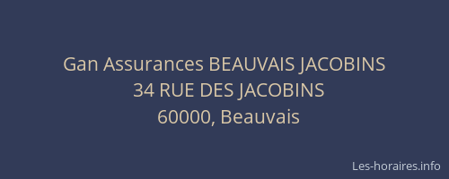 Gan Assurances BEAUVAIS JACOBINS