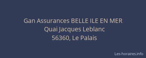 Gan Assurances BELLE ILE EN MER