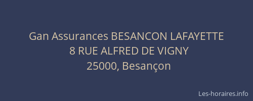 Gan Assurances BESANCON LAFAYETTE