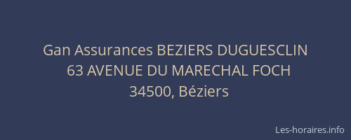 Gan Assurances BEZIERS DUGUESCLIN