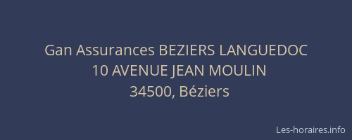 Gan Assurances BEZIERS LANGUEDOC