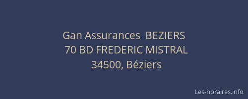 Gan Assurances  BEZIERS