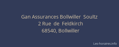 Gan Assurances Bollwiller  Soultz