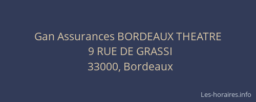 Gan Assurances BORDEAUX THEATRE