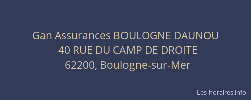 Gan Assurances BOULOGNE DAUNOU