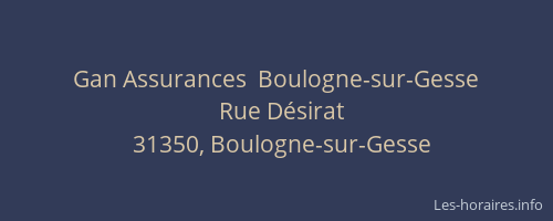 Gan Assurances  Boulogne-sur-Gesse