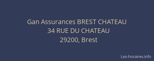 Gan Assurances BREST CHATEAU