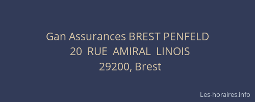 Gan Assurances BREST PENFELD